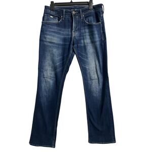 Buffalo David Bitton Six-X Jeans Mens 32x32 Blue Straight Stretch Denim 5 Pocket